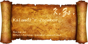 Kalamár Zsombor névjegykártya